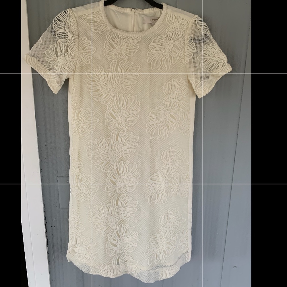 Loft lace midi work dress